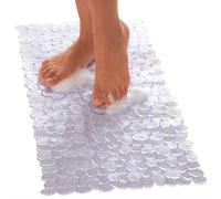 mysmartbuy Pebble Design Anti-Slip Bath or Shower Mat with Suction Cups - Non-Slip Mosaic Surface for Bathtub or Shower Tray - L70 x W35cm in Clear mysmartbuy Clear