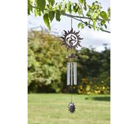 mysmartbuy Rusty Sun Windchime - 72 cm Tuned Garden Chime with Rustic Sun Motif, Outdoor Use in Bronze mysmartbuy Bronze
