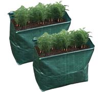 mysmartbuy Set of 2 Carrot Planter Grow Bags - Indoor Home or Outdoor Garden Extra Deep Planting Bag with Drainage Hole - H40 x W45 x D27cm in Green mysmartbuy Green