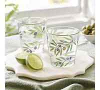 Mysmartbuy Set Of 2 Olive Glasses - 9 X 9Cm - Kitchen Essential