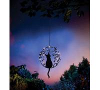 Mysmartbuy Solar Black Cat Hanging Light, 28Cm Metal Garden Decoration
