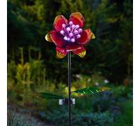 mysmartbuy Solar Floral Stake Light Pink - Glass Petals mysmartbuy Multicolor