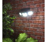 mysmartbuy Solar Powered 260 Lumen PIR Motion Sensor Outdoor Security Wall Light with 3 LED COB Heads, 3 Lighting Modes & 3m Detection Range in Black mysmartbuy Black