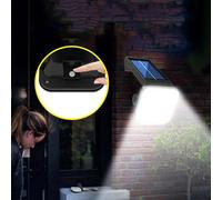 mysmartbuy Solar Powered Outdoor Motion Sensor Light - 120 Lumen Wall or Fence Mounted Lighting with Adjustable Bracket & 3 Lighting Modes in Black mysmartbuy Black