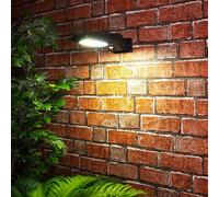 mysmartbuy Solar Powered PIR Motion Sensor Street Lamp Style Wall Security Light - 186 Lumen Outdoor Garden Wall Lighting with 3m Detection in Black mysmartbuy Black