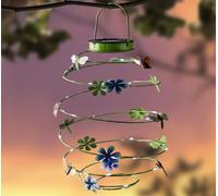 mysmartbuy Solar Powered Spiral Light with Butterflies - Hanging Garden Lantern Lighting with Butterfly & Dragonfly Decoration - 43 x 21cm mysmartbuy Multicolor 43 x 21 cm