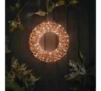 Titan Rose Gold Led Wreath Light 40Cm