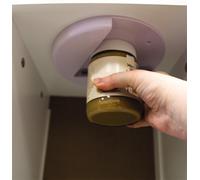 mysmartbuy Under Cabinet Lid Opener - Easy to Use Jar & Bottle Opener Home Kitchen Accessory for Weak Grip or Arthritic Hands - 11 x 11 x 1cm mysmartbuy White 11 x 11 x 1 cm