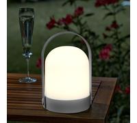 mysmartbuy VersaLight Warm White Lantern with Handle - Timer Function & Steady-On Mode - Battery Powered in Silver | Size: 8 inches mysmartbuy Silver 8 inches