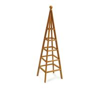mysmartbuy Wooden Garden Obelisk - Triangular Plant Support for Borders & Patios in Natural | Size: Large mysmartbuy Natural L