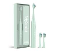 MySmile DY156 Electric Toothbrush for Adults, Rechargeable Sonic Battery Toothbrush Portable with 3 Brush Heads, 2 Mins 5 Modes Smart Timer, 45000VPM, One Charge for 60 Days - Green