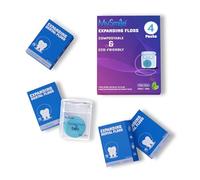 MySmile Floss Coconut Oil Infused Woven, Dental Floss Waxed for Brackets, Adult Flossers, Dental Floss, Flossing for Bridges, Cool Mint, 50mx4