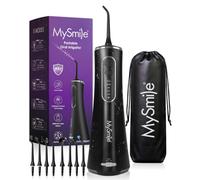 MySmile LP211 Water Flosser Cordless for Teeth with 8 Tips, 260ML Tank | Power Dental Flossers for Adults & Kids, Rechargeable Oral Irrigator with 5 Modes, IPX7 Water Floss Home & Travel
