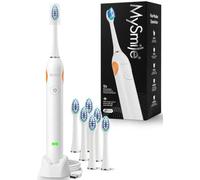 MySmile UC605 Series Electric Toothbrush, with Advanced Sonic Toothbrush Technology & 60+ Days Rechargeable Battery Life, 5 Modes with SmartTimer & QuadPacer, 6 Replacement Heads, 48000VPM - White