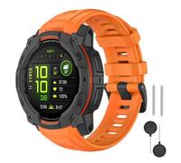 MYSNBKN 22 mm Silicone Watch Straps for Instinct 3 AMOLED 45 mm, Adjustable Soft Replacement Strap with Adapter Tool