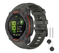MYSNBKN 22 mm Silicone Watch Straps for Instinct 3 AMOLED 45 mm, Adjustable Soft Replacement Strap with Adapter Tool