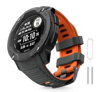 MYSNBKN 26mm Watch Strap for Garmin Instinct 2X/Instinct 2X Solar, Tactical Soft Silicone Replacement Strap with Adapter Tools