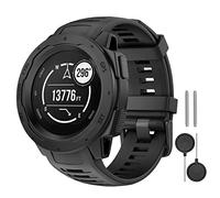 MYSNBKN Compatible with Garmin Instinct Strap, 22mm Soft Silicone Replacement Watch Strap for Garmin Instinct/Solar/Tactical/Instinct 2 with Adapter Tools