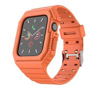 MYSNBKN Watch Band Compatible with Apple Watch Series 6/5/4/SE/3/2/1 Width 40MM 38MM with Sturdy Bumper Cover, Universal TPU Sport Replacement Strap