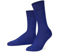 Mysocks Finest Cotton Dress Socks for Men Women - Super Soft Breathable Plain Blue Crew Socks for Business Casual Looks Royal Blue 7-11