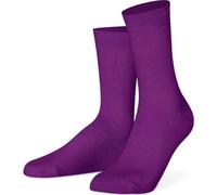 Mysocks Finest Cotton Dress Socks for Men Women - Super Soft Breathable Plain Purple Crew Socks for Business Casual Looks Purple 7-11