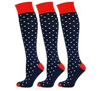 Mysocks Knee High Socks for Women and Men - Breathable Combed Cotton Seamless Toe Colorful Unisex Long Socks - Casual Golf Knee Length Socks