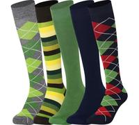 Mysocks Knee High Socks for Women and Men - Combed Cotton Seamless Toe Colorful Unisex Long - Casual Golf Knee Length Spotty Polka Dot Socks