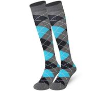 Mysocks Knee High Socks Long Golf Socks Fancy Colorful Argyle Socks for Men Women -2 Pairs Argyle 0129