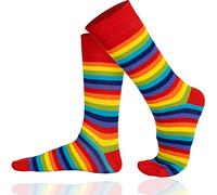 Mysocks Unisex Rainbow Socks Seamless Toe Finest Combed Cotton Rainbow 4-7