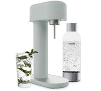 Mysoda: Ruby 2 Aluminium Water Carbonators (without CO2 Cylinder) with 1 Litre Premium Water Bottle - Light Green (Pigeon)