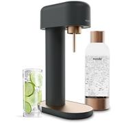 Ruby 2 Sparkling Water Maker - Silent Carbonated Water Machine Made of Robust Long-Lasting Aluminium & 1L Water Bottle - Without CO2 Cylinder - Black Copper