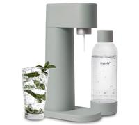 Mysoda Woody Carbonating Machine by Renewable Wood Composite (without CO2 Cylinder) with 1L Quick-Lock BPA-Free Plastic Bottle - Light Green (Pigeon)