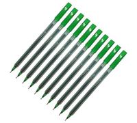 MySoftLine Ballpoint Pens, 0.7mm Fine Point, GREEN, Pack - 10 Pens, Smooth Writing Ball Pens, Ideal for School Office Home Everyday Use, iBack2School