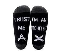 MYSOMY 2 Pairs Architect Socks Funny Architect Gifts Trust Me I'm an Architect Socks Architecture Gifts for Architect Student(Trust Me I'm an Architect)