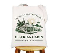 MYSOMY ACOTAR Night Court Tote Bag Illyrian Cabin Gifts Velaris City Of Starlight Shoulder Bag ACOTAR Bookish Merchandise (IllyrianCabin)