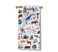MYSOMY Alaska Kitchen Towel Alaska State Map Dish Tea Towel Alaska Travel Gift Alaska Souvenirs Gift (Alaska Towel)