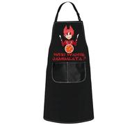MYSOMY Alastor Kitchen Apron Hazbin Alastor Gift Radio Demon Apron Who Wants Some Jambalaya Alastor Merchandise (who wants UK1)