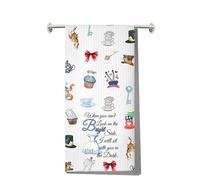 MYSOMY Alice Kitchen Towels Alice Dish Towels When You Can’t Look On The Bright Side I Will Sit With You In The Dark Alice Tea Towel (Bright)