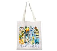 MYSOMY Amalfi Coast Italy Tote Bag Amalfi Coast Lemon Bag Italian Travel Gift Amalfi Coast Italy Souvenir Gift (Amalfi TB)