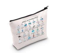 MYSOMY Antarctica Geography Travel Makeup Bag Antarctica Travel Souvenirs ABCs of Antarctica Cosmetic Bag (ABCs of Antarctica Bag)