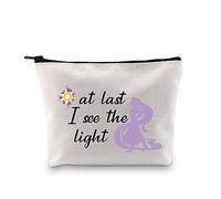 MYSOMY at Last I See The Light Cosmetic Bag Rapunzel Inspired Gifts Tangled Quote Gifts for Women Inspirational Gifts (Makeup Bag)