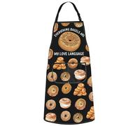 MYSOMY Bagel Kitchen Apron Bagel Lover Gift Bagel Crew Gift Bagel Baking Apron Bagel Addict Aprons (everyting BAGELS apbl1)
