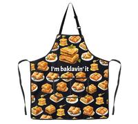 MYSOMY Baklava Baking Apron Baklava Lover Gift I'm Baklavin' It Apron Turkish Dessert Gifts Mediterranean Baklava Gift (Baklavin UK1)