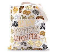 MYSOMY Ball Python Tote Bag Pied Ball Python Gift Python Mom Gift Snake Lover Shoulder Bag (Python UK)
