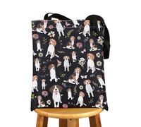 MYSOMY Beagle Tote Bag Beagle Dog Gifts Beagle Mom Gifts Beagle Lover Gifts Beagle Owner Gifts Beagle Shoulder Bag (brown spot dog UK)