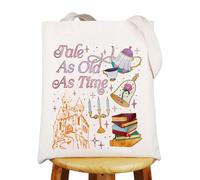 MYSOMY Beauty Belle Tote Bag Beauty Princess Gifts Princess & Beast Gifts Tale As Old As Time Gift Fairytale Movie Shoulder Bag (Tale As Old TG UK2)