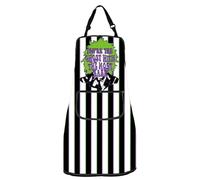 MYSOMY Beetle Worm Horror Movie Inspired Gift Horror Movie Character Adjustable Apron Tim Burton Fan Apron with Pockets (the ghost Apron)