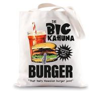 MYSOMY Big Kahuna Burger Tote Bag Pulp Movie Inspire Gifts Hawaiian Burger Tote Bag (Big Burger UK)