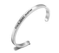 MYSOMY Black Lives Matter Cuff Bracelet Revolution Movement Women Bracelet Freedom Civil Rights Justice Women Gift (Black Lives Matter Cuff)
