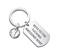 MYSOMY Boat Keychain Boat Lover Gifts Boat Owner Keychain Yacht Keyring Yachting Gift Keys To The Awesome Boat (Fucking UK)